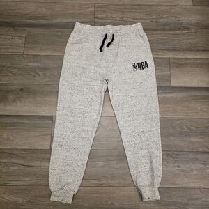 NBA Heather Gray Basketball Joggers with Black Logo